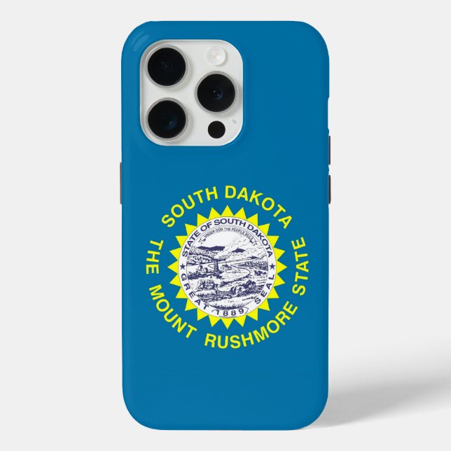 Coques Case-Mate iPhone iPhone 15 Pro Case-Mate, South Dakota flag (Verso)