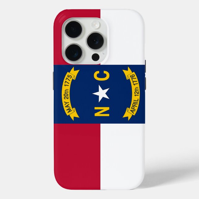 Coques Case-Mate iPhone iPhone 15 Pro Coque-Mate, drapeau de la Caroline d (Verso)