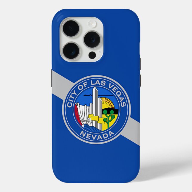 Coques Case-Mate iPhone iPhone 15 Pro Coque-Mate, drapeau de Las Vegas (Verso)