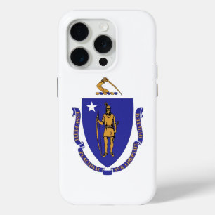 Coque Case-Mate iPhone iPhone 15 Pro Coque-Mate, drapeau du Massachusetts