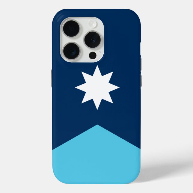 Coques Case-Mate iPhone iPhone 15 Pro Coque-Mate, drapeau du Minnesota (Verso)