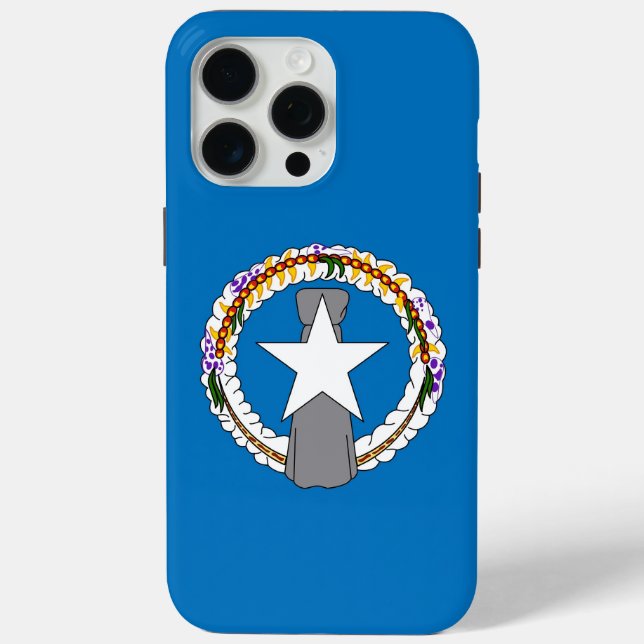 Coques Case-Mate iPhone iPhone 15 Pro Max Coque, drapeau Mariana du Nord (Verso)