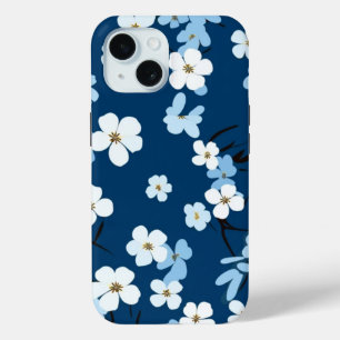 Coque Case-Mate iPhone iPhone 15 Téléphone Boîtier bleu & blanc Design fl