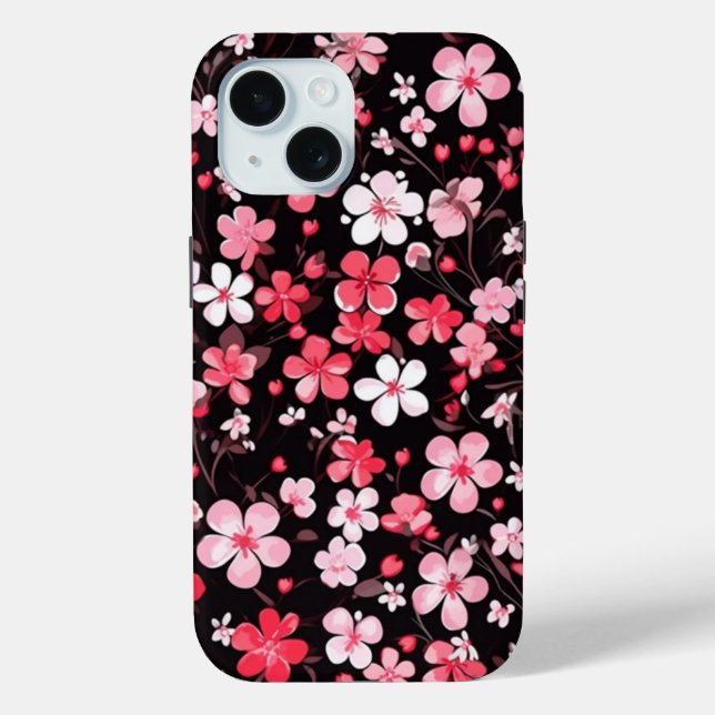 Coques Case-Mate iPhone iPhone 15 Téléphone Boîtier Cherry Blossom Floral  (Verso)
