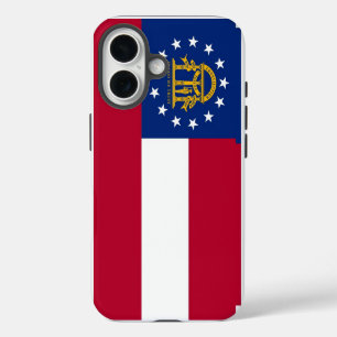 Coque Pour iPhone 16 iPhone 16 Coque-Mate avec drapeau de Géorgie