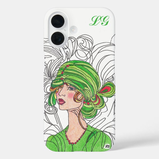Coques Case-Mate iPhone IPhone 16 Flapper Girl Phone couverture (Verso)