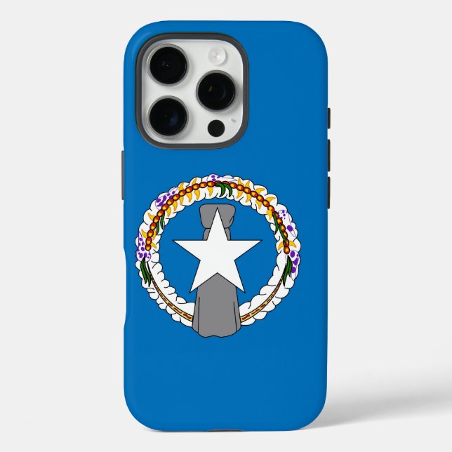 Coques Case-Mate iPhone iPhone 16 Pro Coque-Mate, drapeau de Mariana du No (Verso)