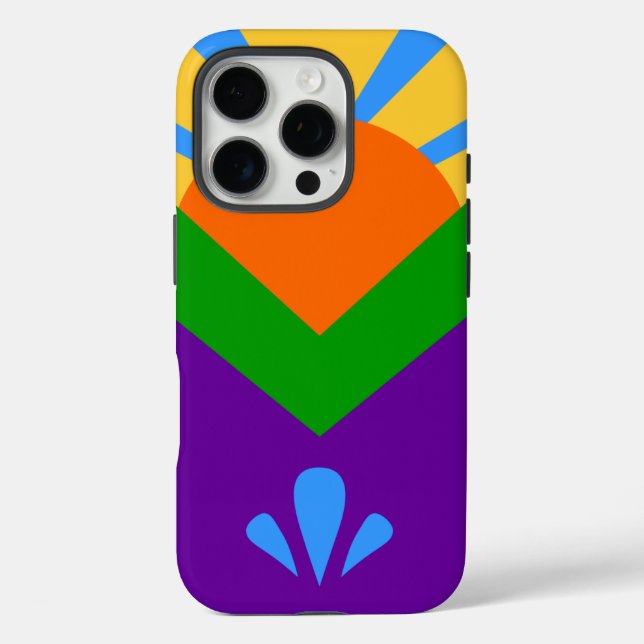 Coques Case-Mate iPhone iPhone 16 Pro Coque-Mate, drapeau Manitou Springs (Verso)