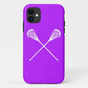 Coque iPhone 11 iPhone 5 bâtons de lacrosse pourpres
