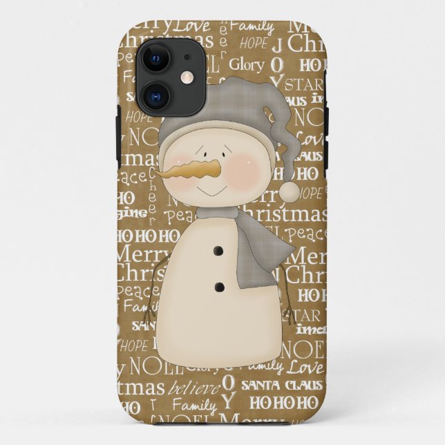Coques Case-Mate iPhone iPhone 5 de bonhomme de neige à peine là (Dos)