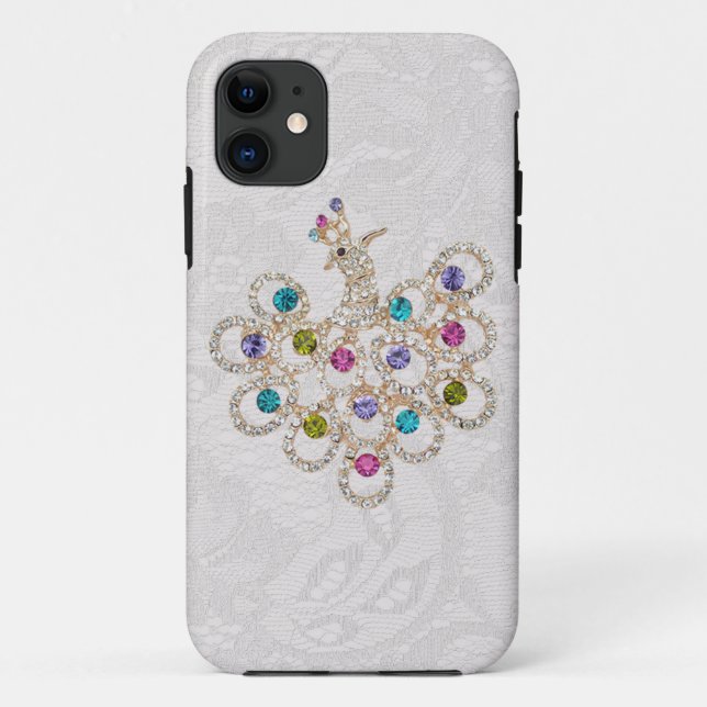 Coques Case-Mate iPhone iPhone 5 de dentelle de Paisley de diamants et de (Dos)