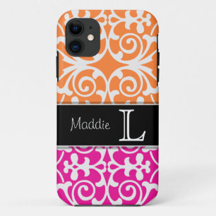 Etui iPhone Case-Mate iPhone 5 de monogramme de damassé de roses indien