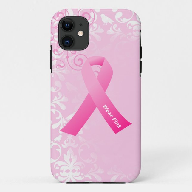 Coques Case-Mate iPhone iPhone 5 de ruban de rose d'usage de conscience de (Dos)