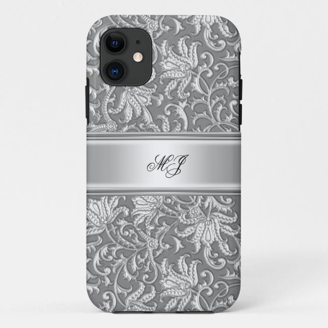 Coques Case-Mate iPhone iPhone 5 Élégant Classe Argent Blanc (Dos)