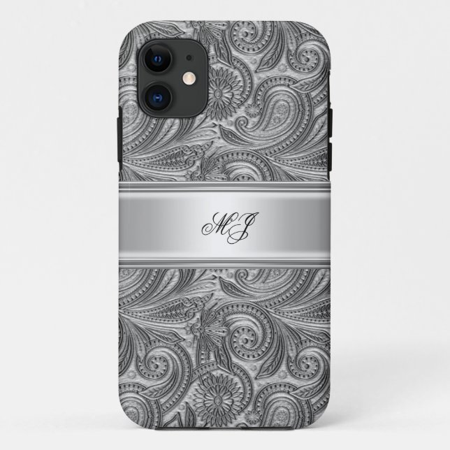 Coques Case-Mate iPhone iPhone 5 Élégant Classe Argent Blanc (Dos)
