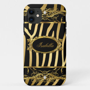 Coques Pour iPhone iPhone 5 Élégant Classique Or Zèbre Noir