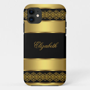 Etui iPhone Case-Mate iPhone 5 Elegant Classy Gold Black