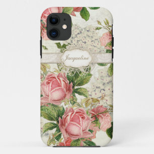 Coques Pour iPhone IPhone 5 - Rose anglais Vintage dentelle à Hydrang