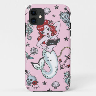 Coque iPhone 11 Iphone 5 rose Fluff Molly Mermaid
