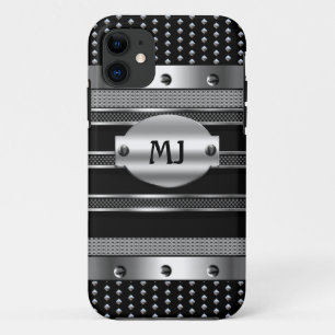 Coque iPhone 11 iPhone 5 Studs Métalliques Chrome Hommes