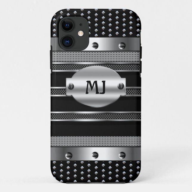 Coques Case-Mate iPhone iPhone 5 Studs Métalliques Chrome Hommes (Dos)