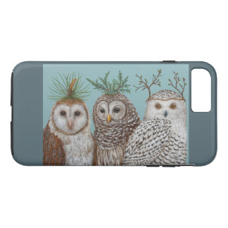 Case-Mate iPhone Case iPhone 7 plus, cas dur d'Apple de hiboux d'hiver