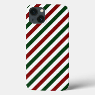 Case-Mate iPhone Case iPhone à rayures de Noël diagonales personnalisabl