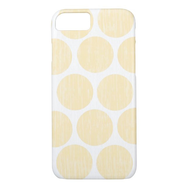 Coques Case-Mate iPhone iPhone affligé jaune-clair 7 de point de polka (Dos)