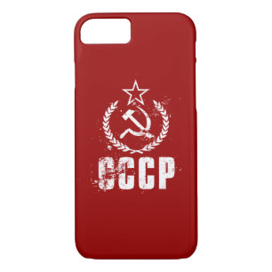 Coque Case-Mate Pour iPhone iPhone blanc 8/7 de CCCP de faucille communiste de