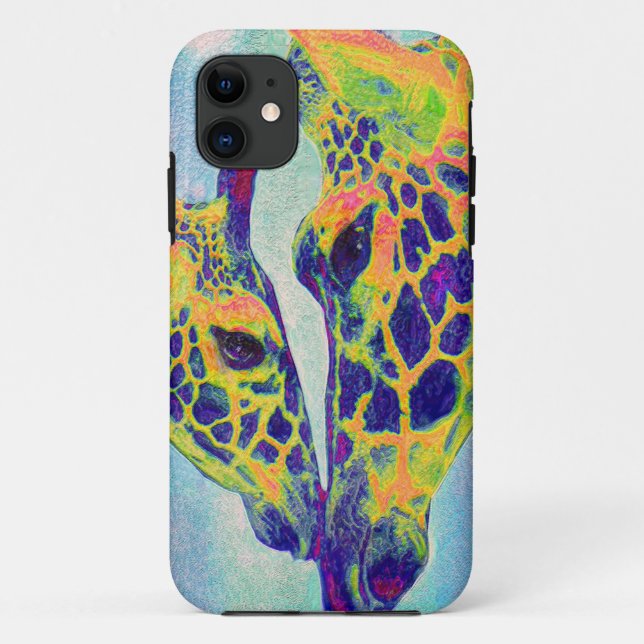 Coques Case-Mate iPhone iPhone bleu de girafe (Dos)