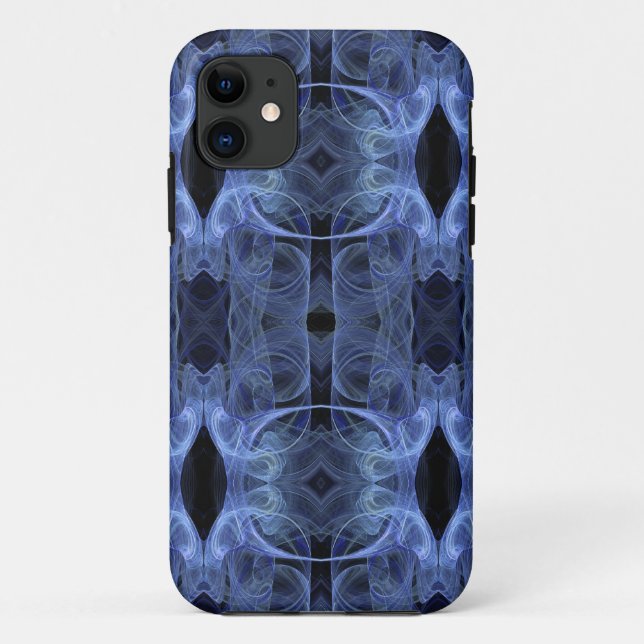 Coques Case-Mate iPhone Iphone bleu fractal 5 Coque-Mate personnalisé (Dos)
