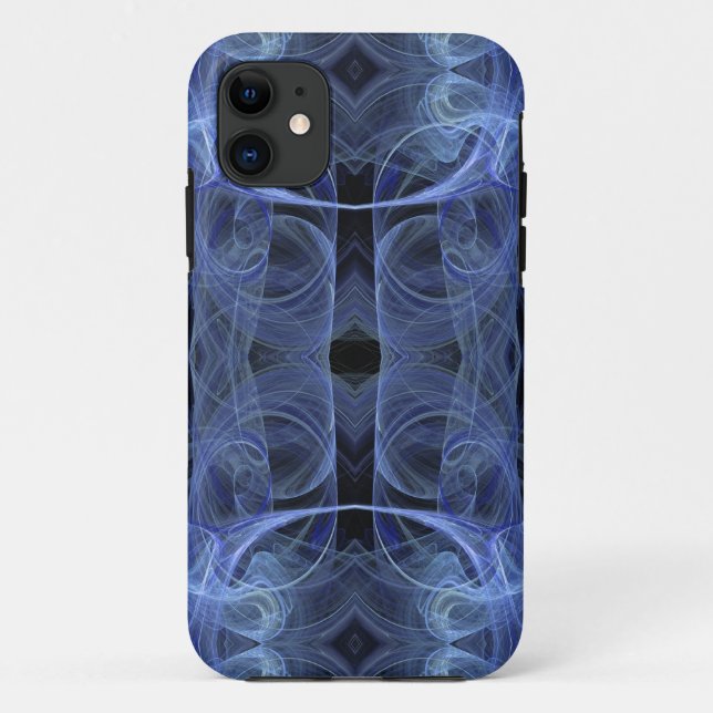 Coques Case-Mate iPhone Iphone bleu fractal 5 Coque-Mate personnalisé (Dos)