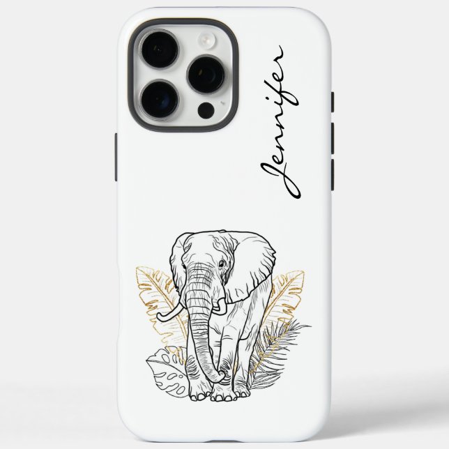 Coques Case-Mate iPhone iPhone chic moderne Elephant (Verso)