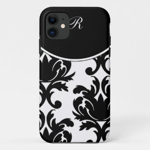 Coque Case-Mate iPhone iPhone de monogramme de damassé 5 cas