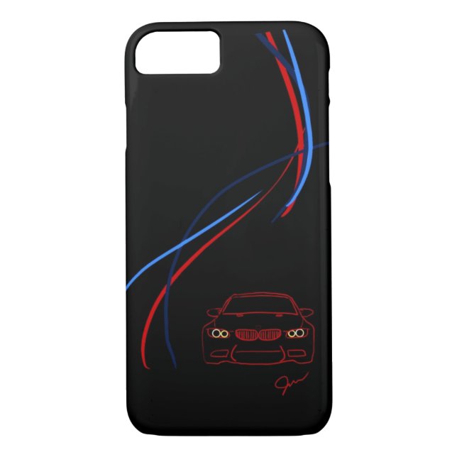 Coques Case-Mate iPhone iPhone de rayures de m3 de BMW 8/7 cas (Dos)