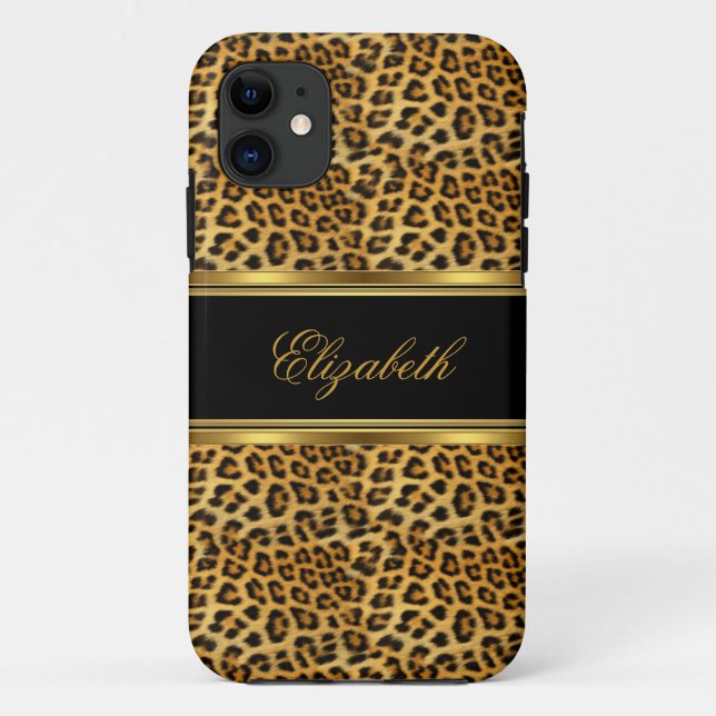 Coques Case-Mate iPhone iPhone Élégant Classe Or Léopard (Dos)