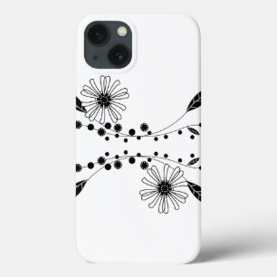 13 Coque iPhone Floral Design noir et blanc 6/6