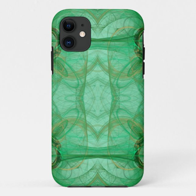 Coques Case-Mate iPhone iPhone Fractal vert 5 Coque-Mate à peine là (Dos)