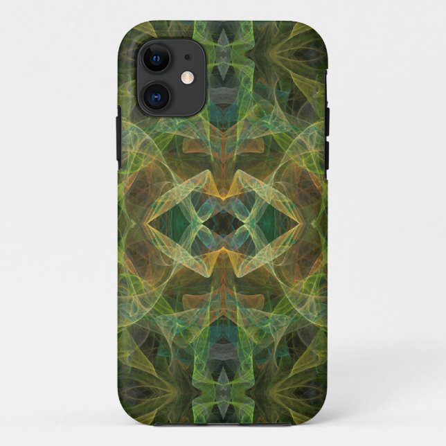 Coques Case-Mate iPhone Iphone Fractal Vert 5 Coque-Mate personnalisé ID (Dos)