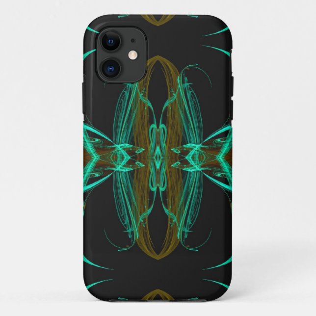 Coques Case-Mate iPhone Iphone Fractal Vert 5 Coque-Mate personnalisé ID (Dos)