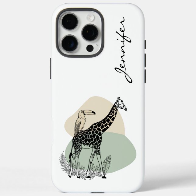 Coques Case-Mate iPhone iPhone Giraffe moderne (Verso)