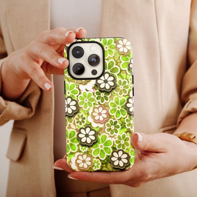 Coques Case-Mate iPhone iPhone Lime Green Hippie | 60s Hippie iPhone 13 (Créateur téléchargé)
