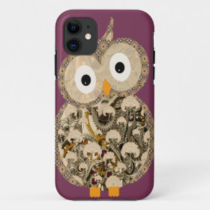 Coque iPhone 11 iPhone mignon de hibou de Steampunk 5 couvertures