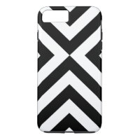 iPhone noir et blanc de chevrons 8/7 cas dur plus