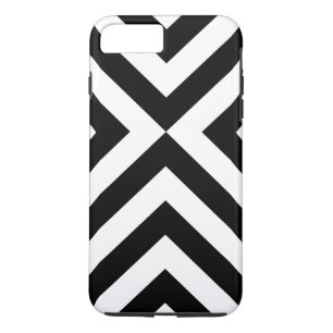 Coques Pour iPhone iPhone noir et blanc de chevrons 8/7 cas dur plus