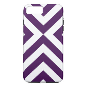 Coque Case-Mate Pour iPhone iPhone pourpre et blanc de chevrons 8/7 cas dur