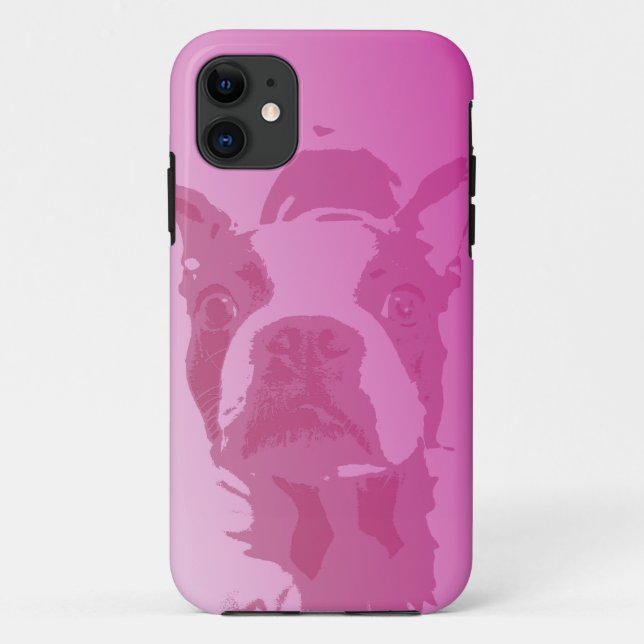 Coques Case-Mate iPhone iPhone rose 5 de Boston Terrier (Dos)