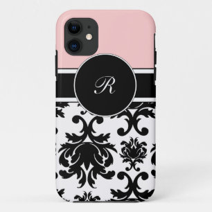 Coque Case-Mate Pour iPhone iPhone rose de monogramme 5 cas fixes