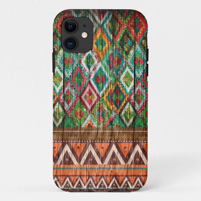 Coques Case-Mate iPhone iPhone tribal en bois aztèque de cas de l'iPhone 6 (Dos)