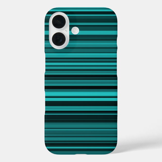 Coques Case-Mate iPhone iPhone turquoise Black Stripes (Verso)
